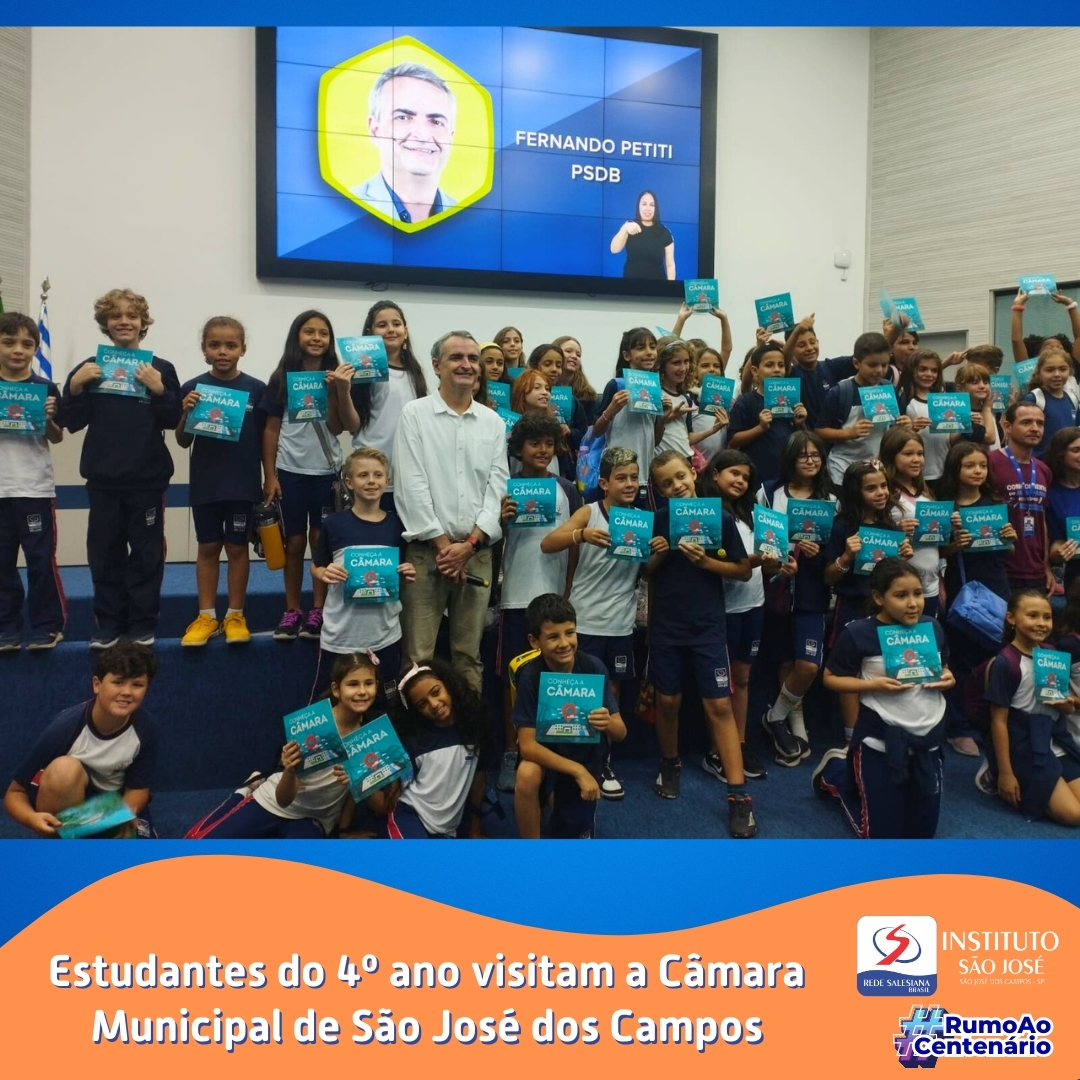 Estudantes do 4º ano visitam a Câmara Municipal de São José dos Campos