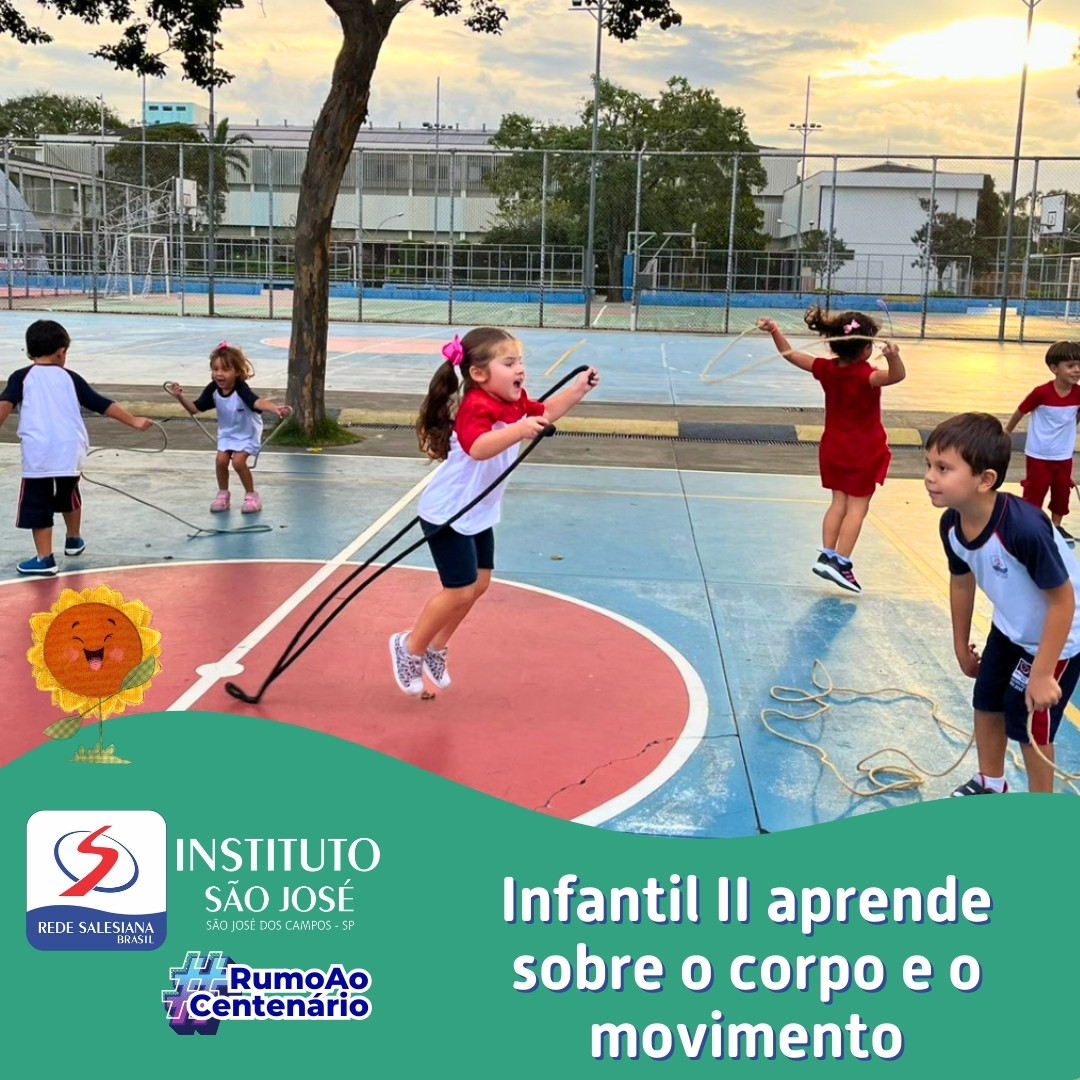 Infantil II aprende sobre o corpo e o movimento