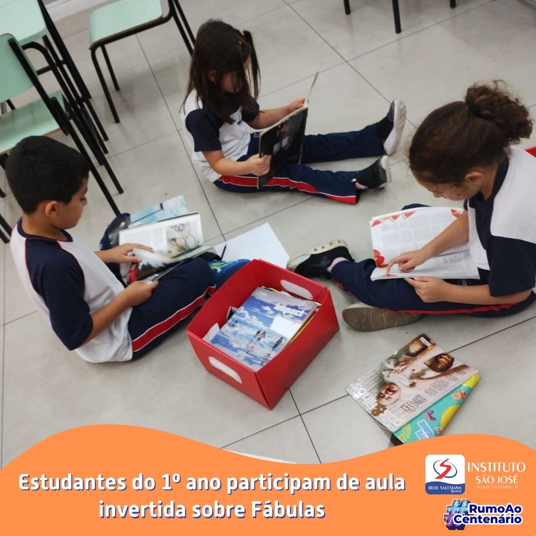 Estudantes do 1º ano participam de aula invertida