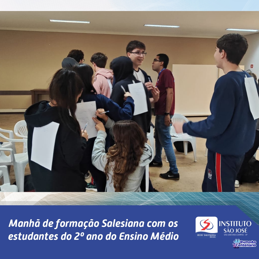 Turmas do 2º ano do Ensino Médio participam de manhã de formação Salesiana
