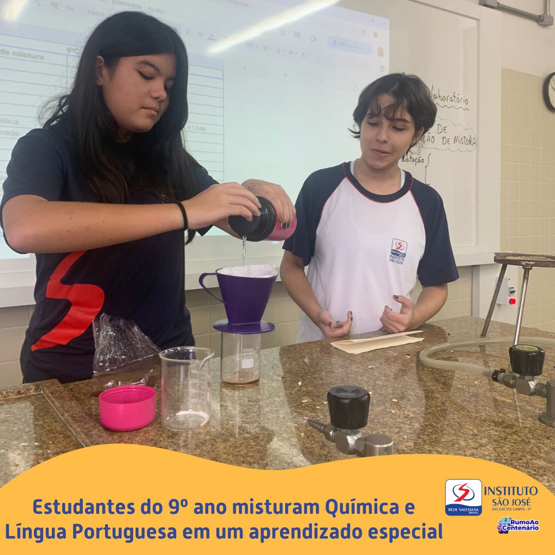 Estudantes do 9º ano misturam Química e Língua Portuguesa em um aprendizado especial