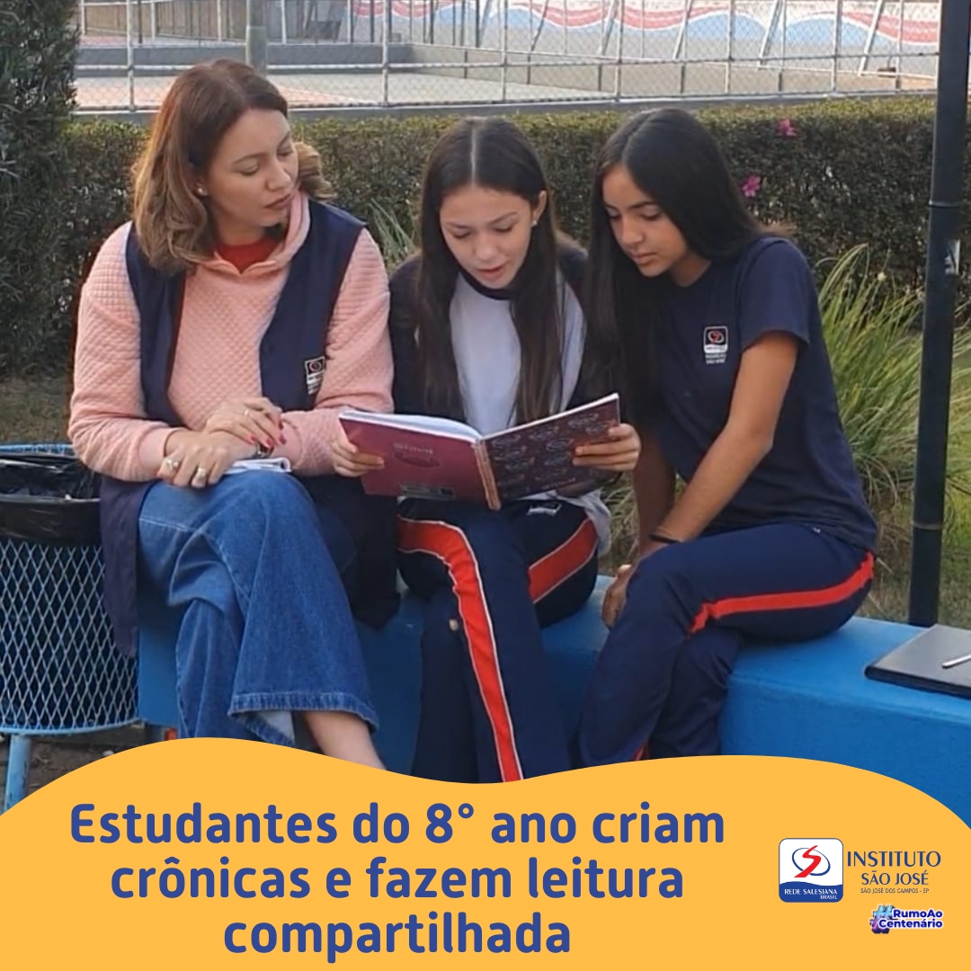 Estudantes do 8º criam crônicas e fazem leitura compartilhada