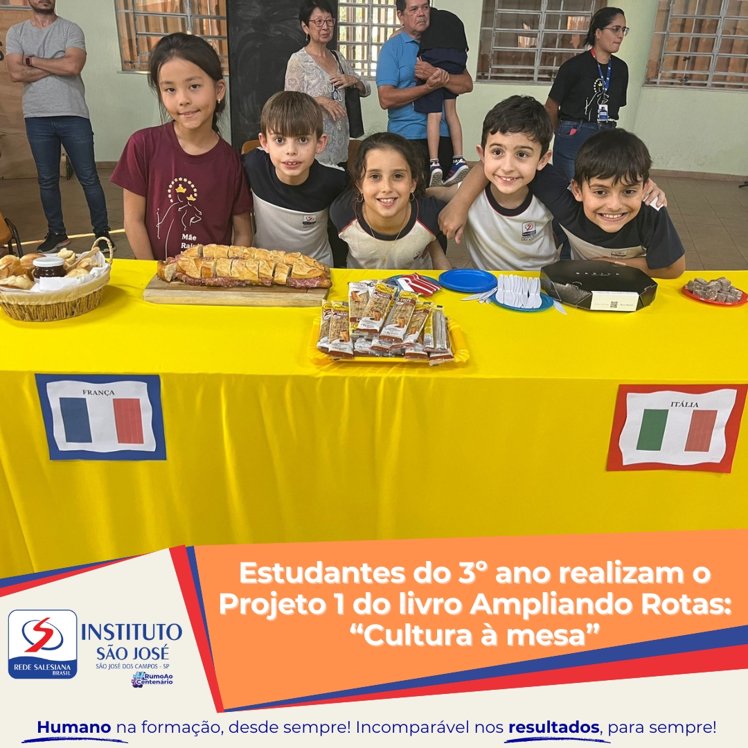 Estudantes do 3º ano realizaram o Projeto 1 do livro Ampliando Rotas: “Cultura à mesa”