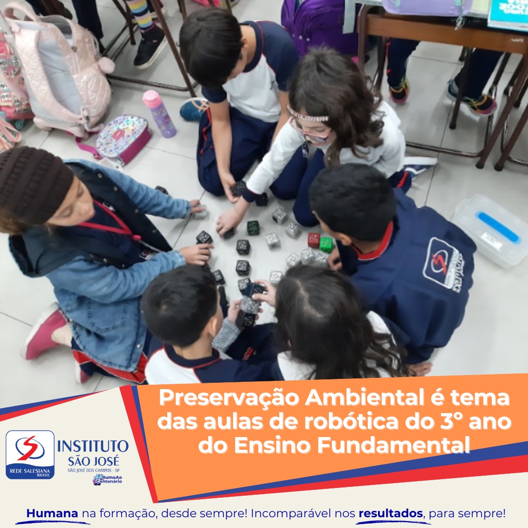 Preservação ambiental é tema nas aulas de robótica do 3º ano do Ensino Fundamental