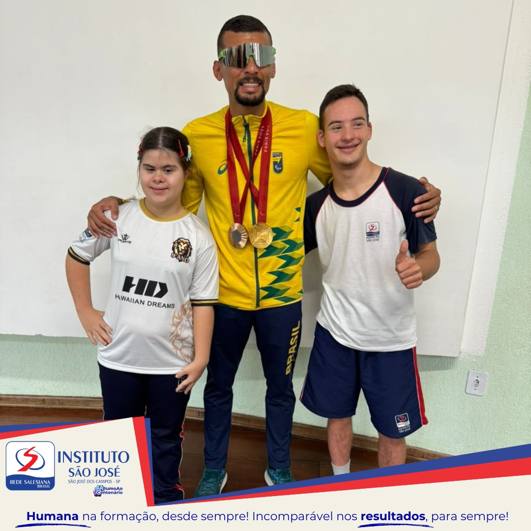 Instituto São José recebe a visita do paratleta Júlio César Agripino
