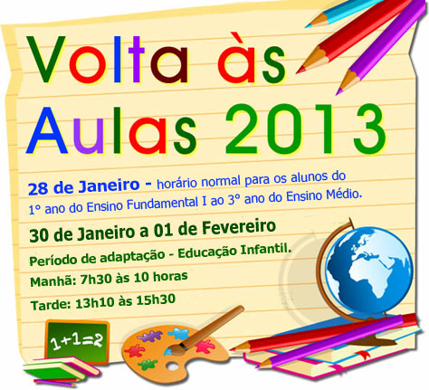 Volta às Aulas 2013